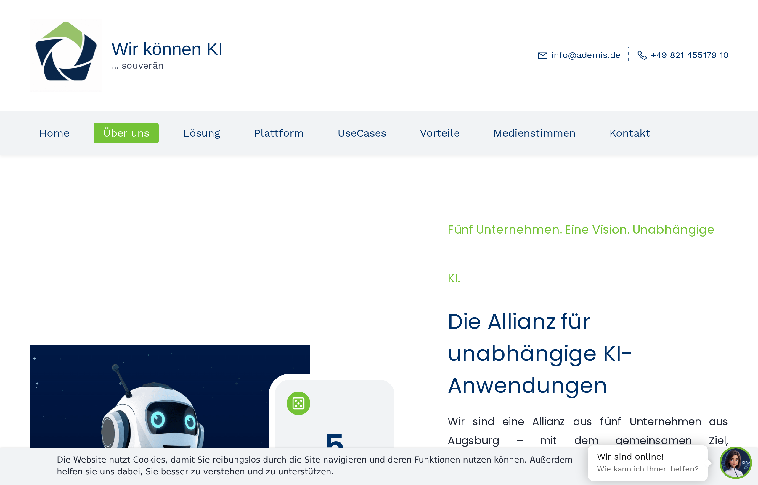 Website der Initiative Wir können KI